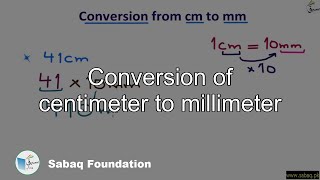 Conversion of centimeter to millimeter