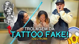 Trolamos a mãe da KiKi com tatuagem fake.Ela não gosto do resultado ?