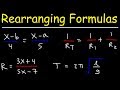 Solving for Variables in Formulas