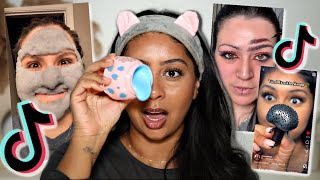 I Tried WEIRD Beauty Products! Slime Makeup Remover, Freckle Stamp, Bubble Mask & More