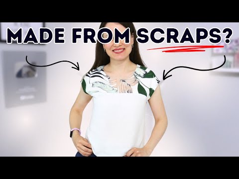 Making a SUPER EASY top from silk and viscose! (with my SPECIAL fabric scraps)