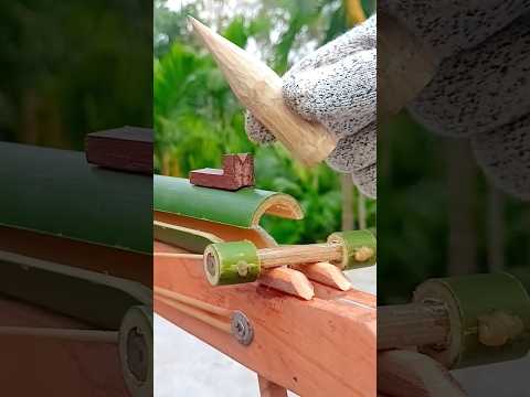 Bamboo Creations with wooden #bamboo #bamboocrafts #bambooshoot