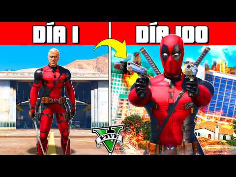 SOBREVIVÍ 100 DÍAS como DEADPOOL en GTA 5!! (Marvel mod)