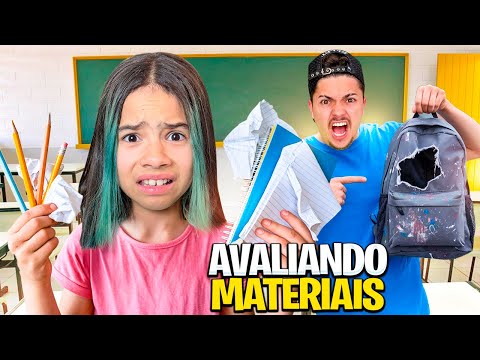 AVALIANDO a QUALIDADE do MATERIAL ESCOLAR da MIKAELLY - ela cuidou?