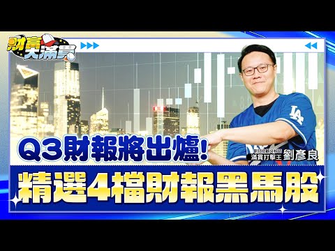 【財富大滿貫】Q3財報將出爐 精選4檔財報黑馬股2024.10.30 滿貫打擊手  劉彥良