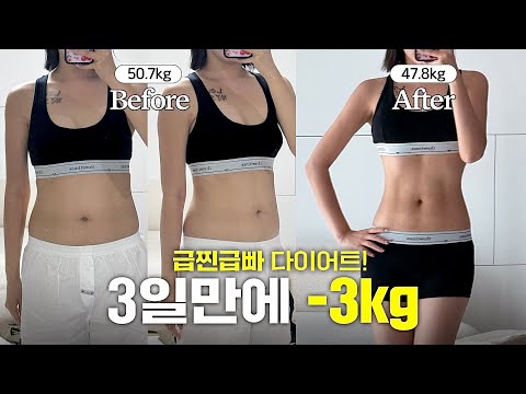 3일만에 -3kg 급찐급빠 다이어트 vlog‼️(존맛 다이어트 식단템 추천/단기간 다이어트/다이어트 보조제) | 령령Ryeongryeong