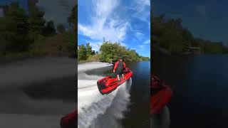 Where is the selfie stick? 🤔 #insta360 #trickshots #motorboat #motor #watersports #shorts #fyp