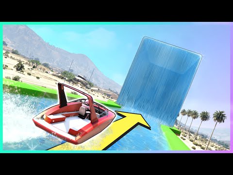 GTA 5 | What happens when you DRIVE into a GIANT WATER CUBE?