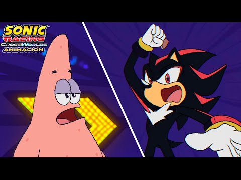 Shadow conoce a Patricio Estrella | Sonic Racing Crossworlds x Bob Esponja | Animación