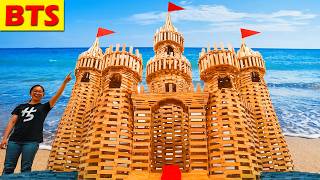 I built a GIANT Sandcastle out of 7,000 dominoes!