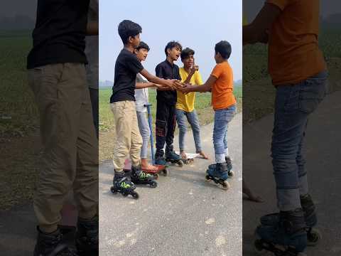 inline skating road Stunts skills for skates😱🛼#inlineskating #rollerskating#skateboarding#shorts