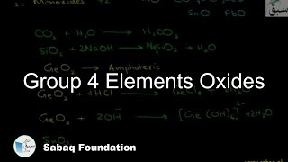 Group 4 Elements Oxides