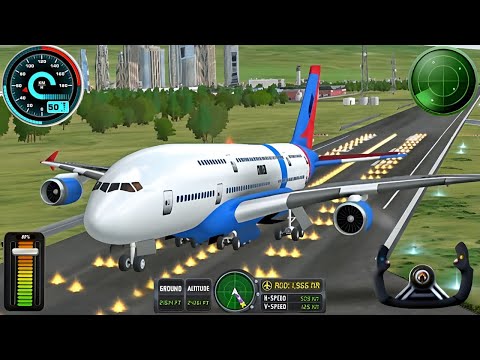 Real Flight Airplane City Pilot Simulator - Plane Boeing Emergency Landing - Android Gameplay