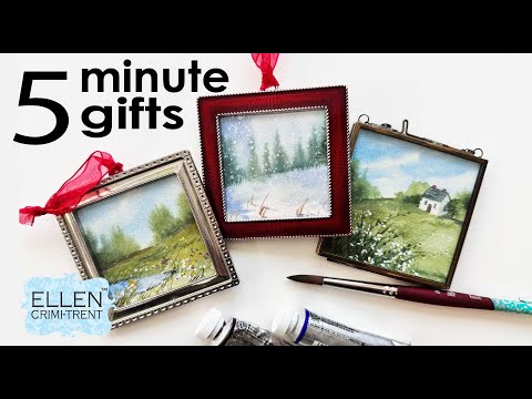 EASY 5 Minute Watercolor  Gifts for Christmas !