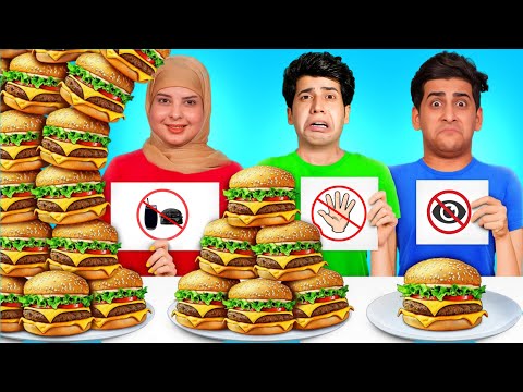 تحدي لا تختار الورقة الخطأ ❌ بلا كف ✋ ضد بلا عين 👀 ضد بلا اكل 🍔!!