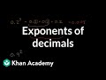 Understanding Exponents of Decimals