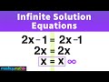 Identifying Infinite Solutions in Equations