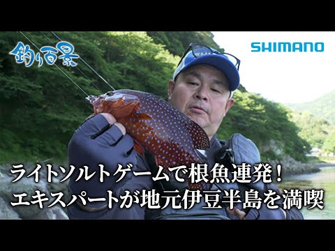【釣り百景】#593 ライトソルトゲームで根魚連発！エキスパートが地元伊豆半島を満喫