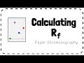 Calculating RF Values in Chromatography