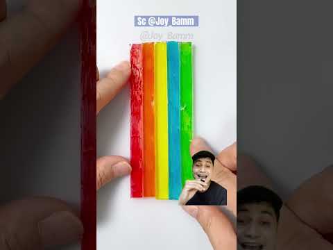 PERMEN PELANGI ENAK ⁉️Sc Joy_Bamm #satisfying #candy #art