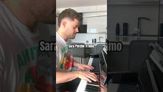 Sara Perche Ti Amo 🇮🇹 A classic that never gets old 🤍 What do you think?#pianocover #italianmusic