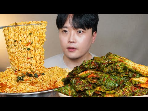 순두부 열라면 봄동무침 요리 먹방 SPICY RAMEN & KOREAN KIMCHI ASMR MUKBANG REAL SOUND EATING SHOW