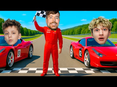 Артур и Давид СОРЕВНОВАЛИСЬ на Автодроме Мистера Биста mrBeast