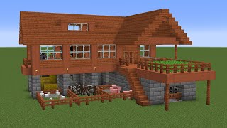 Minecraft - How to build an Acacia Survival Base House 4