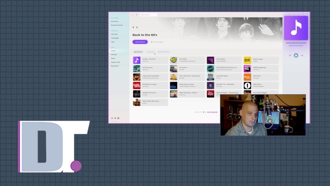 Odio - Radio Streaming App for Windows, Mac and Linux DistroTube
