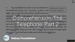 Comprehension-The Telephone-Part 2