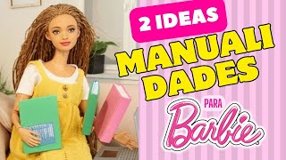 2 MANUALIDADES: Facilísimas!! 📚Como hacer LIBROS y SANDALIAS 🥿 para muñecas Barbie con foami 😊🩷