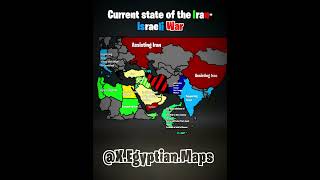Current state of the Iran-Israeli War #iranisraelwar #mapping #viral