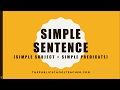 Simple Subjects and Predicates