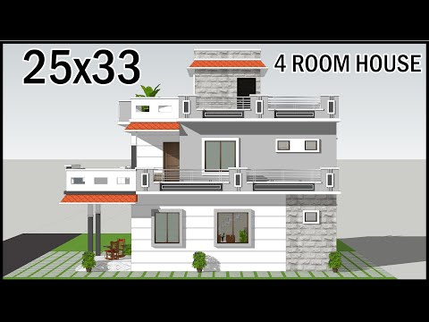 25x33 गाँव में सबसे अलग घर का डिजाईन, East Facing Village Best House Design With Vastu