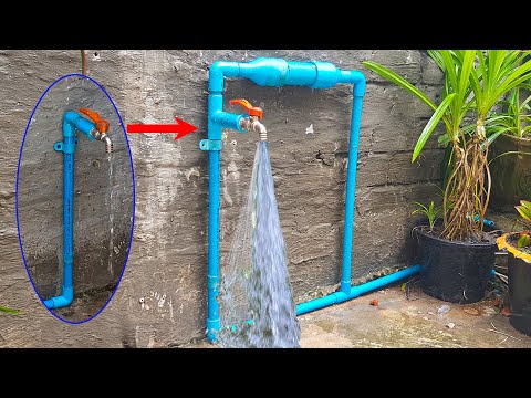 Technique to fix PVC pipe faucet low water pressure #shorts