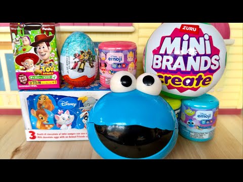 [Toy ASMR] kinder eggs, mini brands, chocolate surprise Satisfying Collection Unboxing