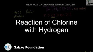 Reaction of Chlorine with Hydrogen