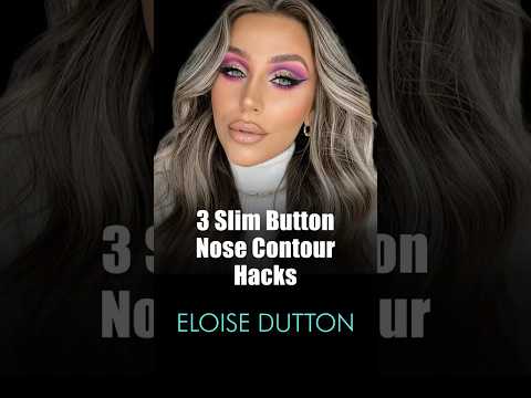 3 Slim button nose contour hacks. Would you try? Products Link in Bio. #beauty