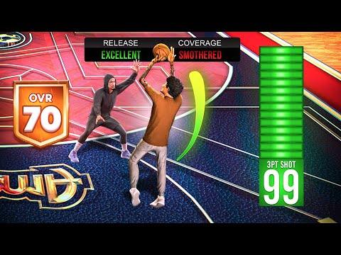 I Used a 70 OVERALL Build with a 99 3PT and went to 1V1 STAGE... (nba 2k24)