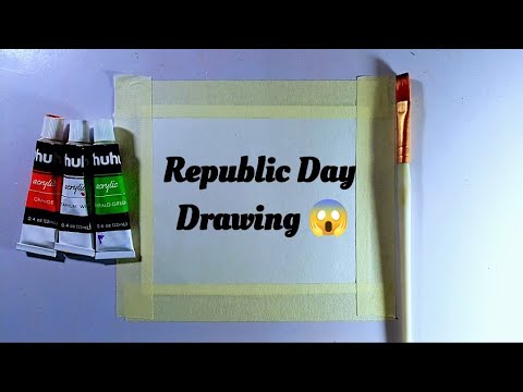 how to draw Republic Day painting 🇮🇳🖌️ Watercolor step by step #watercolor #painting