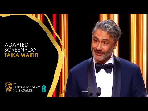 Taika Waititi's Hilarious Acceptance Speech for Jojo Rabbit's Adapted Screenplay Win | EE BAFTA Film