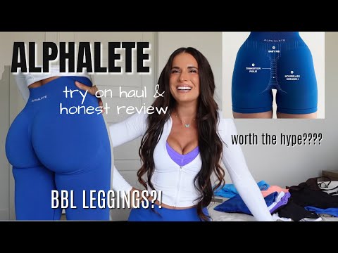 BBL LEGGINGS?! ALPHALETE in depth HONEST try on haul review || are the pump seamless worth the hype…