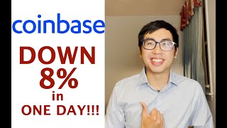 Coinbase Stock DOWN 8% in ONE DAY! COIN Stock Analysis