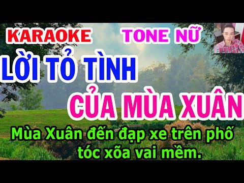 Karaoke  Lời Tỏ Tình Của Mùa Xuân  Tone Nữ  Nhạc Sống  gia huy karaoke