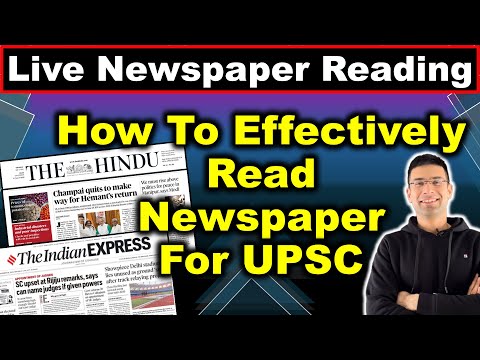 How To Effectively Read Newspaper For UPSC IAS Exam | Notes Making From Newspaper