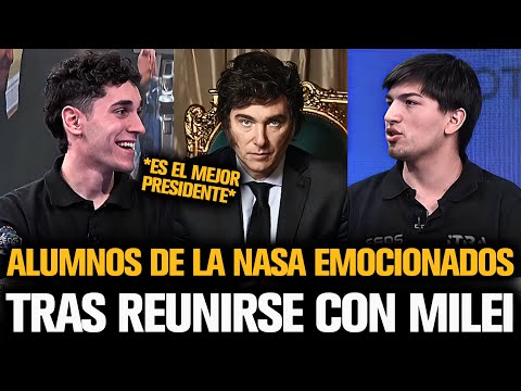 ALUMNOS DE LA NASA SE EMOCIONARON TRAS REUNIRSE CON MILEI