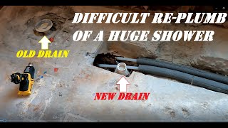 MOVING SHOWER DRAIN ON CONCRETE