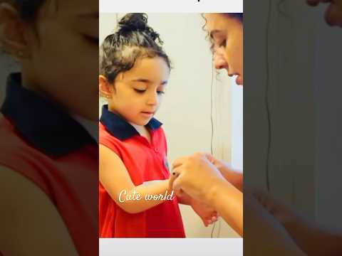 അയ്യോ!വളയൊന്നും ഇടാൻ പാടില്ലേ 😂 #unofficial #nila #cutebaby #love #onemillion #schoollife