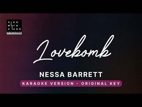 Lovebomb – Nessa Barrett (Original Key Karaoke) – Piano Instrumental Cover with Lyrics & Tutorial