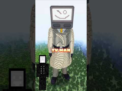 TV MAN MINECRAFT BUILD CHALLENGE ! #shorts #minecraft #minecraftbuild #minecraftshorts #tvman